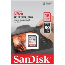 Карта памяти SDHC 16GB  Sandisk  Class10 Ultra UHS-I  80MB/s